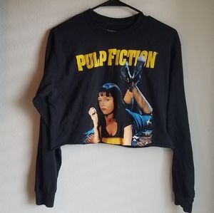 Pulp Fiction long sleeve crop top